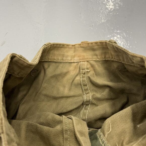 Vintage WW2 Military HBT Army Fatigue Cargo Pants 24x27 - Picture 4 of 5